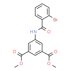 ChemSpider 2D Image | DIMETHYL 5-((2-BROMOBENZOYL)AMINO)ISOPHTHALATE | C17H14BrNO5