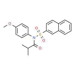 ChemSpider 2D Image | N-(4-Methoxyphenyl)-2-methyl-N-(2-naphthylsulfonyl)propanamide | C21H21NO4S