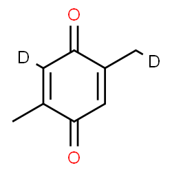 ChemSpider 2D Image | 3-deuterio-5-(deuteriomethyl)-2-methyl-1,4-benzoquinone | C8H6D2O2
