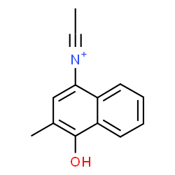 ChemSpider 2D Image | N-Ethylidyne-4-hydroxy-3-methyl-1-naphthalenaminium | C13H12NO