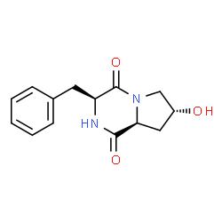 ChemSpider 2D Image | cyclo(L-phenylalanine-4-hydroxy-proline) | C14H16N2O3