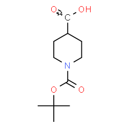 ChemSpider 2D Image | 1-{[(2-Methyl-2-propanyl)oxy]carbonyl}-4-piperidine(~14~C)carboxylic acid | C1014CH19NO4