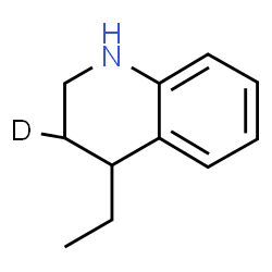 ChemSpider 2D Image | 4-Ethyl(3-~2~H_1_)-1,2,3,4-tetrahydroquinoline | C11H14DN