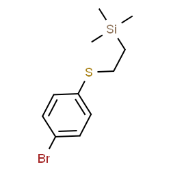 ChemSpider 2D Image | {2-[(4-Bromophenyl)sulfanyl]ethyl}(trimethyl)silane | C11H17BrSSi