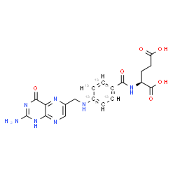 ChemSpider 2D Image | N-{[4-{[(2-Amino-4-oxo-1,4-dihydro-6-pteridinyl)methyl]amino}(~13~C_6_)phenyl]carbonyl}-L-glutamic acid | C1313C6H19N7O6