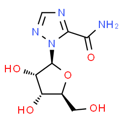 ChemSpider 2D Image | 1-(beta-L-Ribofuranosyl)-1H-1,2,4-triazole-5-carboxamide | C8H12N4O5