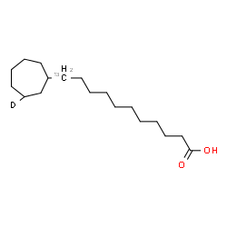ChemSpider 2D Image | 11-[(3-~2~H_1_)Cycloheptyl](11-~13~C)undecanoic acid | C1713CH33DO2
