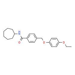 ChemSpider 2D Image | N-Cycloheptyl-4-[(4-ethoxyphenoxy)methyl]benzamide | C23H29NO3