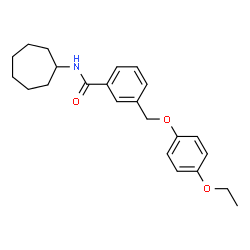 ChemSpider 2D Image | N-Cycloheptyl-3-[(4-ethoxyphenoxy)methyl]benzamide | C23H29NO3