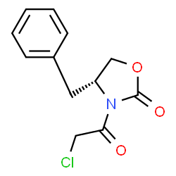 ChemSpider 2D Image | (R)-4-benzyl-3-chloroacetyl-2-oxazolidinone | C12H12ClNO3