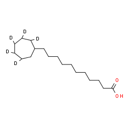 ChemSpider 2D Image | 11-[(2,3,4,5,6-~2~H_5_)Cycloheptyl]undecanoic acid | C18H29D5O2