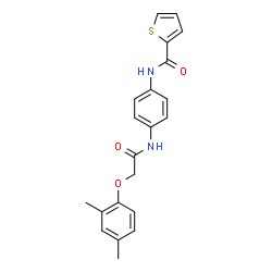 ChemSpider 2D Image | N-(4-{[(2,4-Dimethylphenoxy)acetyl]amino}phenyl)-2-thiophenecarboxamide | C21H20N2O3S