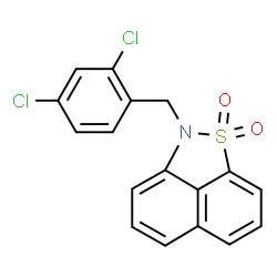 ChemSpider 2D Image | 2-(2,4-Dichlorobenzyl)-2H-naphtho[1,8-cd][1,2]thiazole 1,1-dioxide | C17H11Cl2NO2S