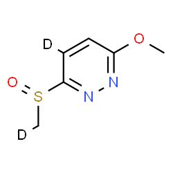 ChemSpider 2D Image | 6-Methoxy-3-[(~2~H_1_)methylsulfinyl](4-~2~H)pyridazine | C6H6D2N2O2S