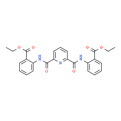 ChemSpider 2D Image | Diethyl 2,2'-[2,6-pyridinediylbis(carbonylimino)]dibenzoate | C25H23N3O6