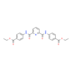 ChemSpider 2D Image | Diethyl 4,4'-[2,6-pyridinediylbis(carbonylimino)]dibenzoate | C25H23N3O6