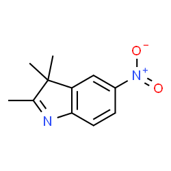 ChemSpider 2D Image | 2,3,3-trimethyl-5-nitro-3h-indol | C11H12N2O2