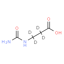 ChemSpider 2D Image | 2,2,3,3-tetradeuterio-3-ureido-propanoic acid | C4H4D4N2O3