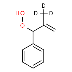 ChemSpider 2D Image | 2-(~2~H_3_)Methyl-1-phenyl-2-propen-1-yl hydroperoxide | C10H9D3O2