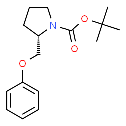 ChemSpider 2D Image | (S)-tert-butyl 2-(phenoxymethyl)pyrrolidine-1-carboxylate | C16H23NO3