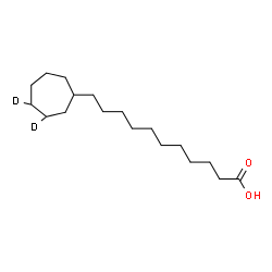 ChemSpider 2D Image | 11-[(3,4-~2~H_2_)Cycloheptyl]undecanoic acid | C18H32D2O2