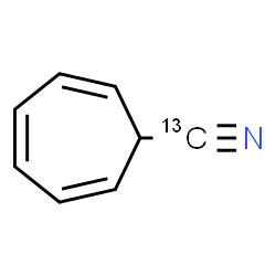 ChemSpider 2D Image | 2,4,6-Cycloheptatriene-1-(~13~C)carbonitrile | C713CH7N