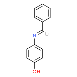 ChemSpider 2D Image | 4-{(E)-[Phenyl(~2~H)methylene]amino}phenol | C13H10DNO