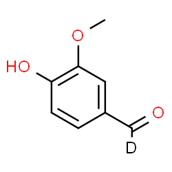 ChemSpider 2D Image | 4-Hydroxy-3-methoxy(formyl-~2~H)benzaldehyde | C8H7DO3