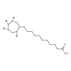 ChemSpider 2D Image | 11-[(2,4,5,6-~2~H_4_)Cycloheptyl]undecanoic acid | C18H30D4O2