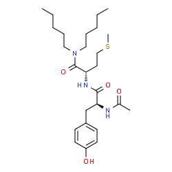 ChemSpider 2D Image | N-Acetyl-L-tyrosyl-N,N-dipentyl-L-methioninamide | C26H43N3O4S