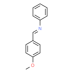 ChemSpider 2D Image | N-(4-Methoxybenzylidene)aniline | C14H13NO