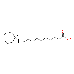 ChemSpider 2D Image | 11-[(1-~2~H)Cycloheptyl](11-~13~C)undecanoic acid | C1713CH33DO2