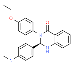 ChemSpider 2D Image | (2R)-2-[4-(Dimethylamino)phenyl]-3-(4-ethoxyphenyl)-2,3-dihydro-4(1H)-quinazolinone | C24H25N3O2