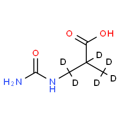 ChemSpider 2D Image | 3-(Carbamoylamino)-2-(~2~H_3_)methyl(~2~H_3_)propanoic acid | C5H4D6N2O3