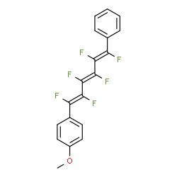ChemSpider 2D Image | 1-[(1E,3E,5E)-1,2,3,4,5,6-Hexafluoro-6-phenyl-1,3,5-hexatrien-1-yl]-4-methoxybenzene | C19H12F6O