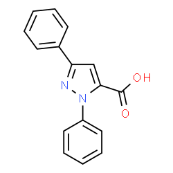 ChemSpider 2D Image | 2,5-diphenylpyrazole-3-carboxylic acid | C16H12N2O2