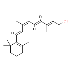 ChemSpider 2D Image | (9cis)-(7,11,12-~2~H_3_)Retinol | C20H27D3O