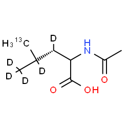 ChemSpider 2D Image | (3R,4R)-N-Acetyl(5'-~13~C,3,4,5,5,5-~2~H_5_)leucine | C713CH10D5NO3