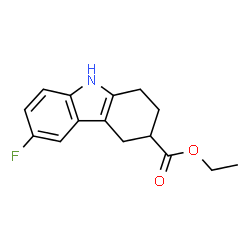 ChemSpider 2D Image | Ethyl 6-fluoro-2,3,4,9-tetrahydro-1H-carbazole-3-carboxylate | C15H16FNO2