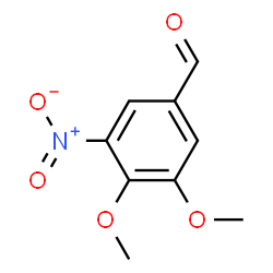 ChemSpider 2D Image | 3,4-Dimethoxy-5-nitrobenzaldehyde | C9H9NO5
