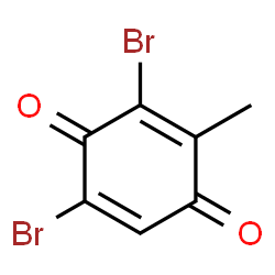 ChemSpider 2D Image | 3,5-Dibromo-2-methyl-1,4-benzoquinone | C7H4Br2O2