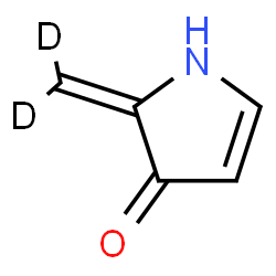 ChemSpider 2D Image | 2-(~2~H_2_)Methylene-1,2-dihydro-3H-pyrrol-3-one | C5H3D2NO