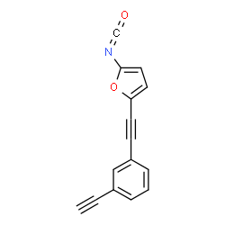 ChemSpider 2D Image | 2-[(3-Ethynylphenyl)ethynyl]-5-isocyanatofuran | C15H7NO2