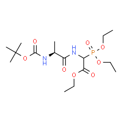 ChemSpider 2D Image | Ethyl (diethoxyphosphoryl)[(N-{[(2-methyl-2-propanyl)oxy]carbonyl}-L-alanyl)amino]acetate | C16H31N2O8P