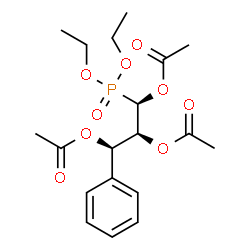 ChemSpider 2D Image | (1R,2S,3R)-1-(Diethoxyphosphoryl)-3-phenyl-1,2,3-propanetriyl triacetate | C19H27O9P