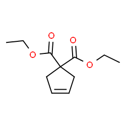 ChemSpider 2D Image | Diethyl 3-cyclopentene-1,1-dicarboxylate | C11H16O4