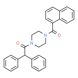 ChemSpider 2D Image | 1-[4-(1-Naphthoyl)-1-piperazinyl]-2,2-diphenylethanone | C29H26N2O2