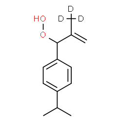 ChemSpider 2D Image | 1-(4-Isopropylphenyl)-2-(~2~H_3_)methyl-2-propen-1-yl hydroperoxide | C13H15D3O2