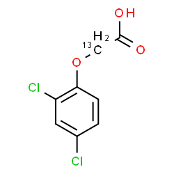 ChemSpider 2D Image | (2,4-Dichlorophenoxy)(2-~13~C)acetic acid | C713CH6Cl2O3