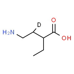 ChemSpider 2D Image | 4-Amino-2-ethyl(3-~2~H_1_)butanoic acid | C6H12DNO2